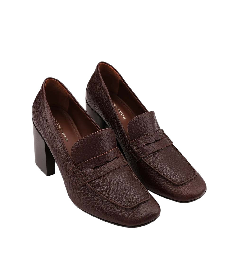 Brown Textured Pumps 2
