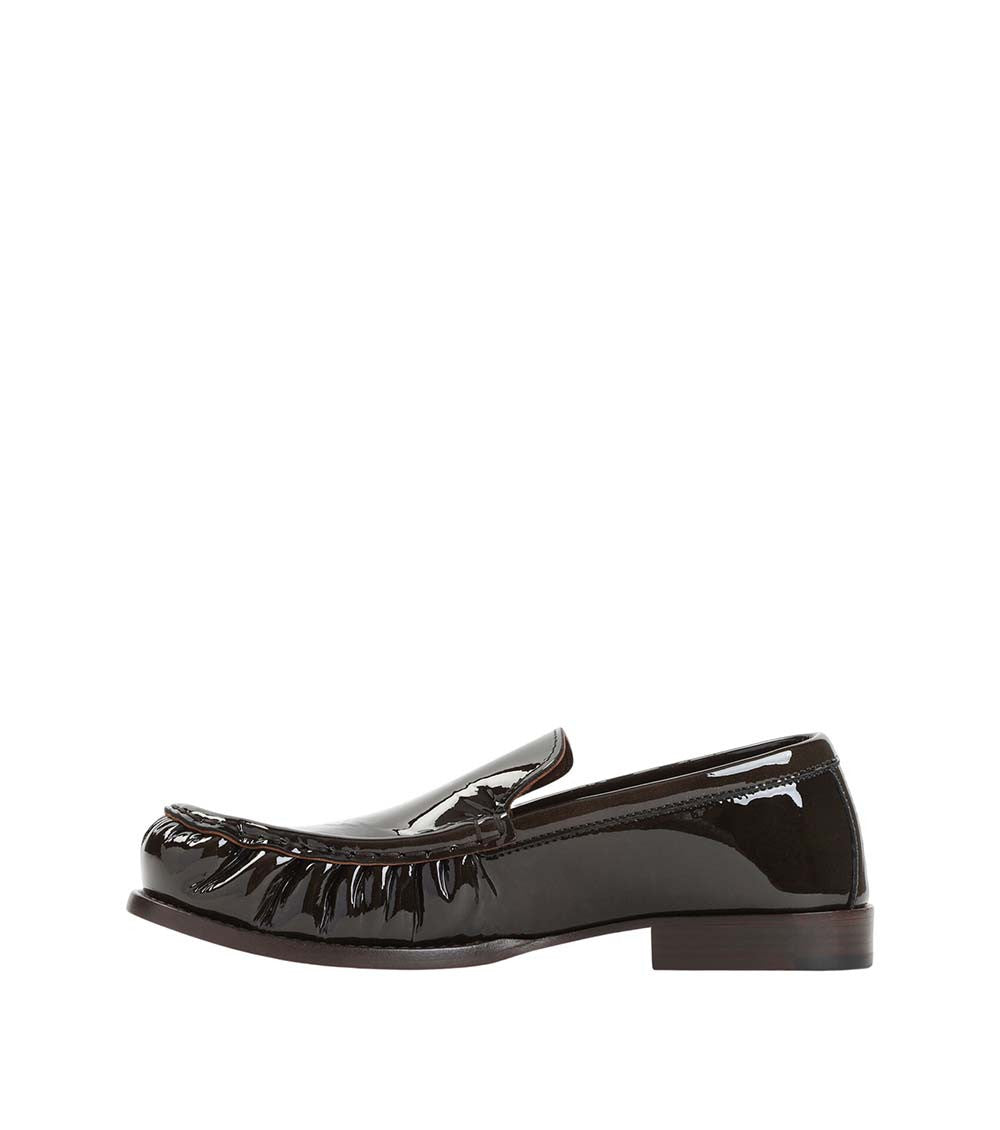 Olive Leather Loafers 2