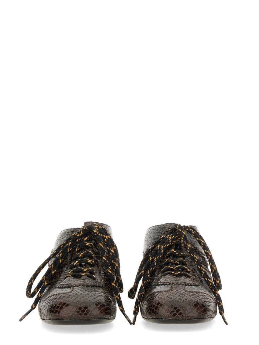 Brown Textured Leather Mules 4