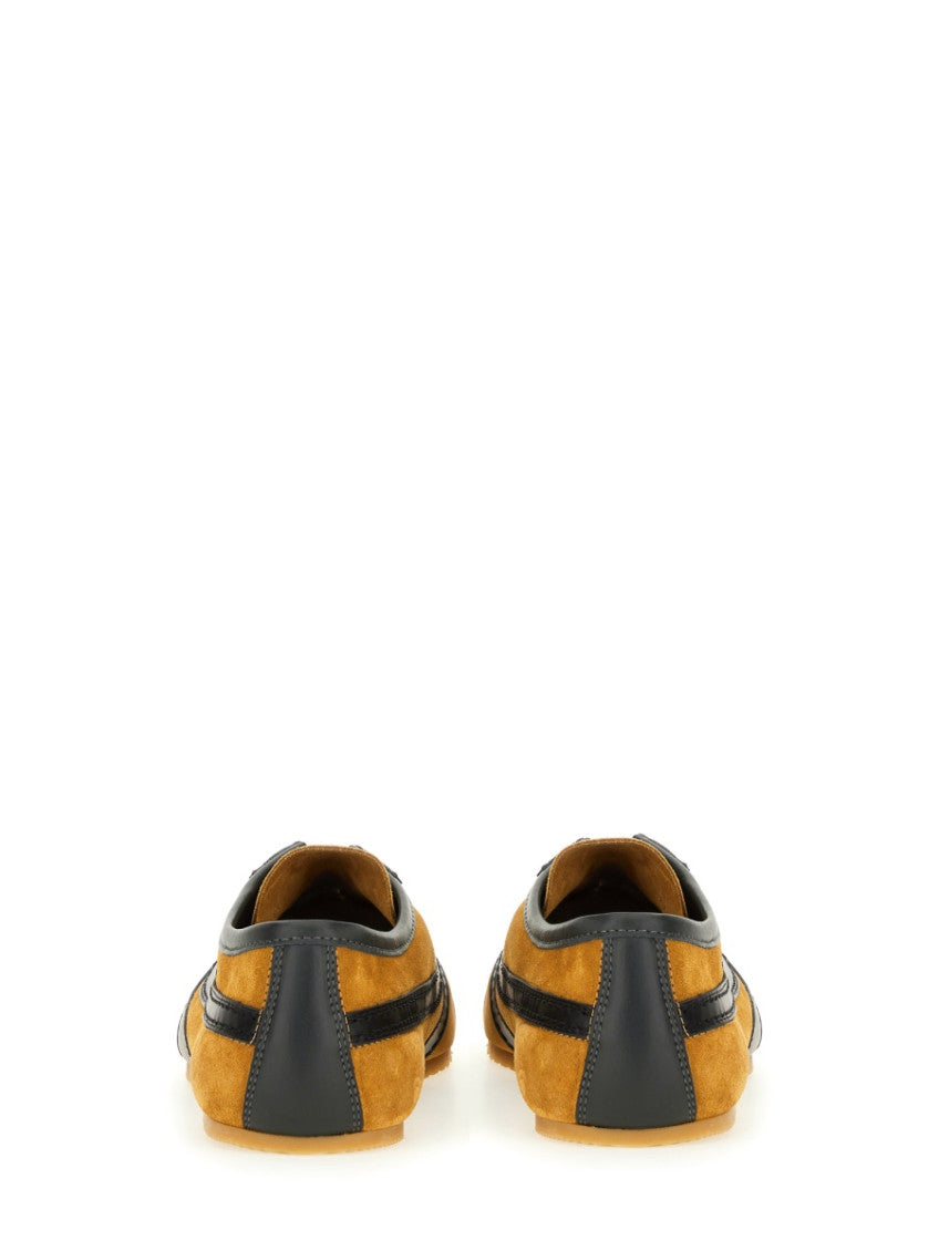 Brown Color Block Suede Sneakers 4