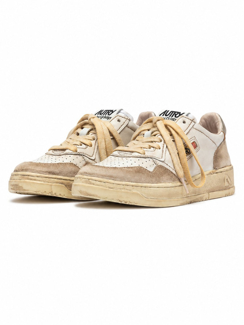 Beige Logo Sneakers 2