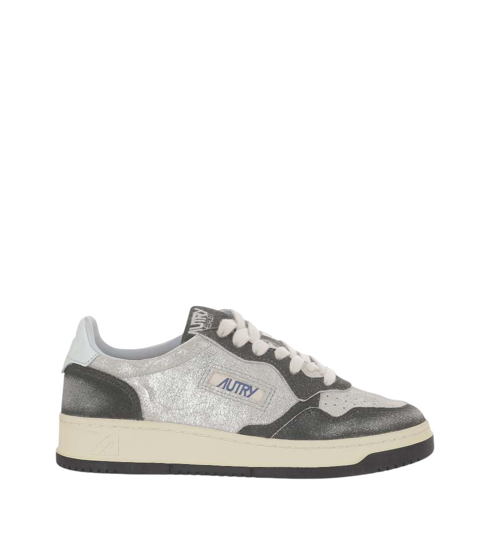 Silver Color Block Sneakers 1