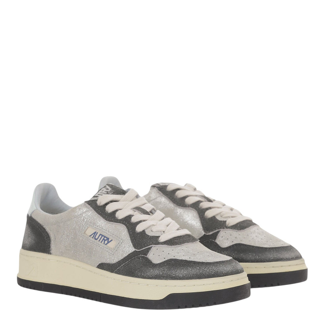 Silver Color Block Sneakers 2