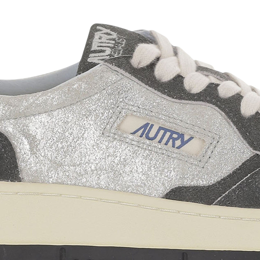 Silver Color Block Sneakers 4