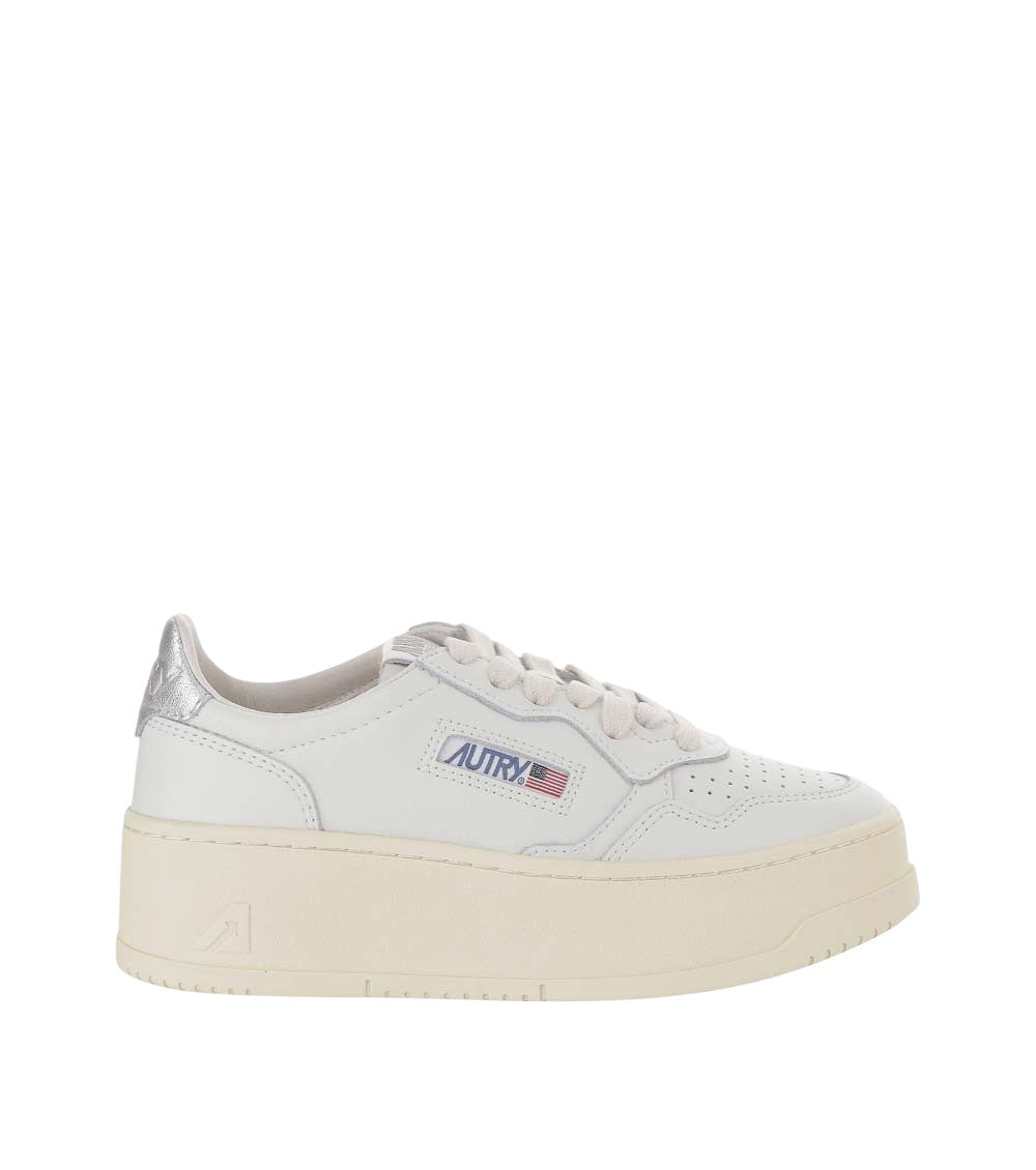 White Medalist Platform Sneakers 1