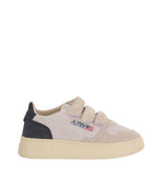 Kids Beige Logo Sneakers 1