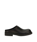 Black Biker Round-Toe Mules 1