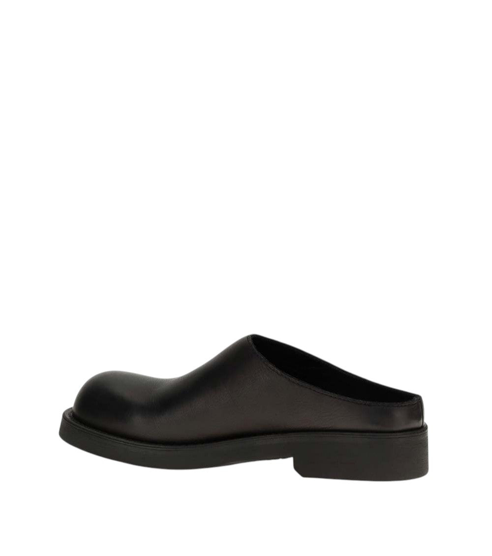 Black Biker Round-Toe Mules 3