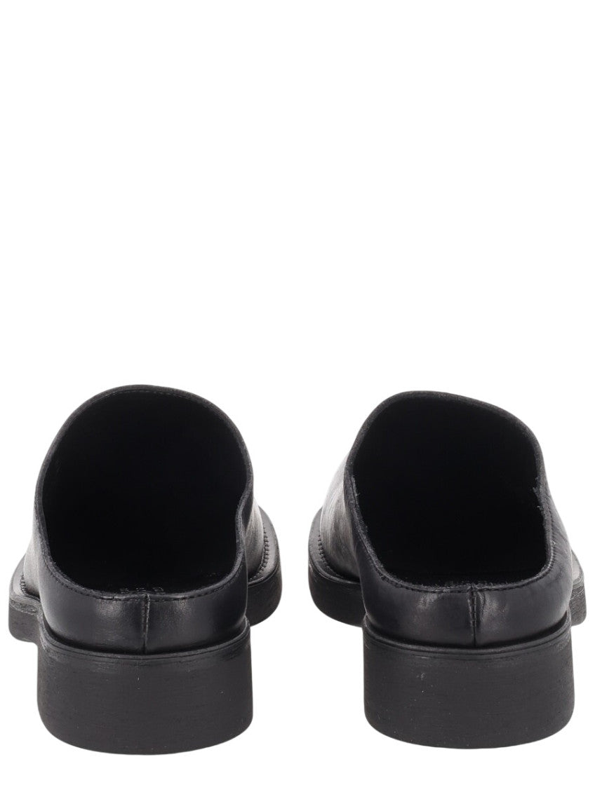 Black Leather Mules 4