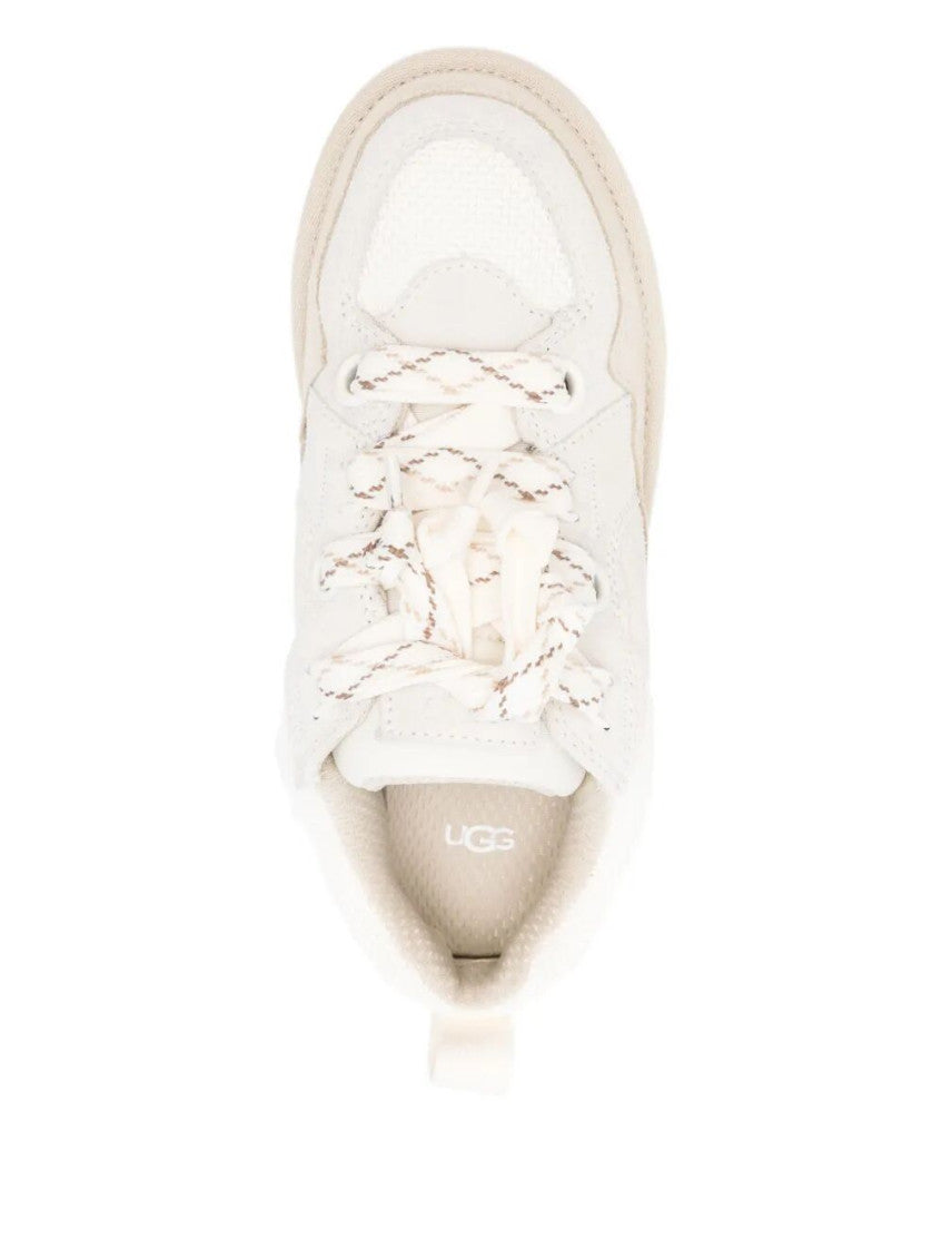 White Lowmel Suede Sneakers 4