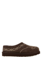 Brown Embroidered Mules 1