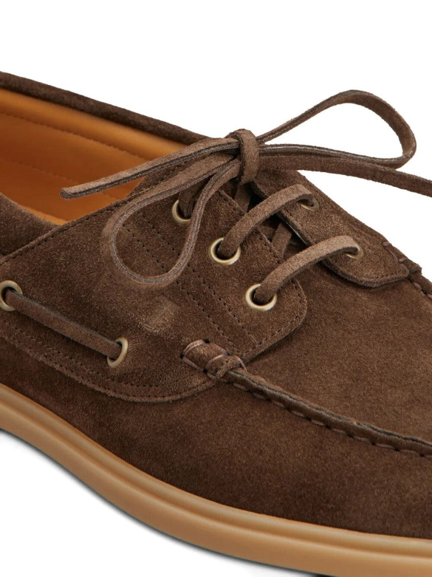 Brown Lace Up Loafers 4