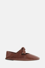 Chestnut Leather Ballet Flats 1