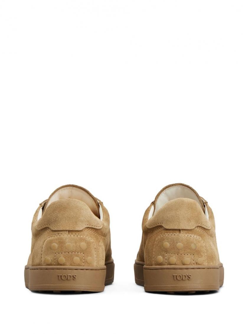 Brown Logo Print Suede Sneakers 3