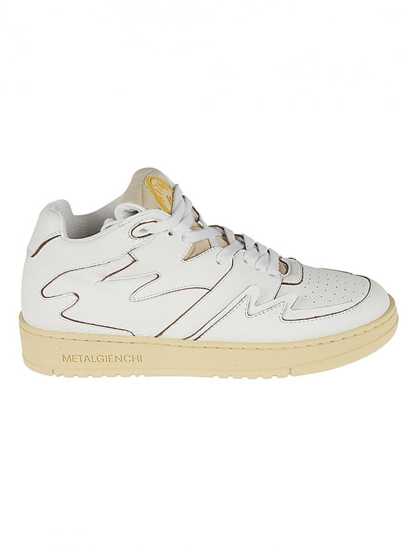 White Neon Leather Sneakers 2