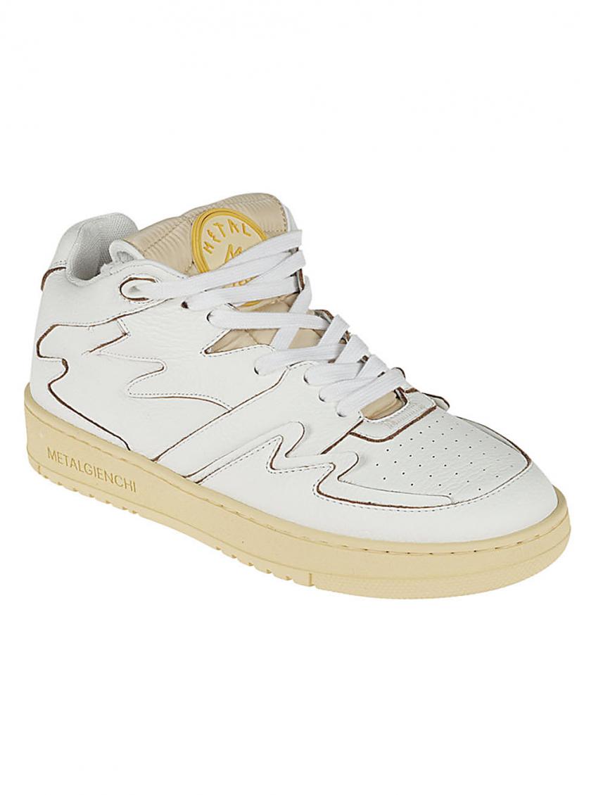 White Neon Leather Sneakers 3