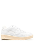 White Basket Low-top Leather Sneakers 1