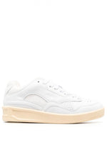 White Basket Low-top Leather Sneakers 1