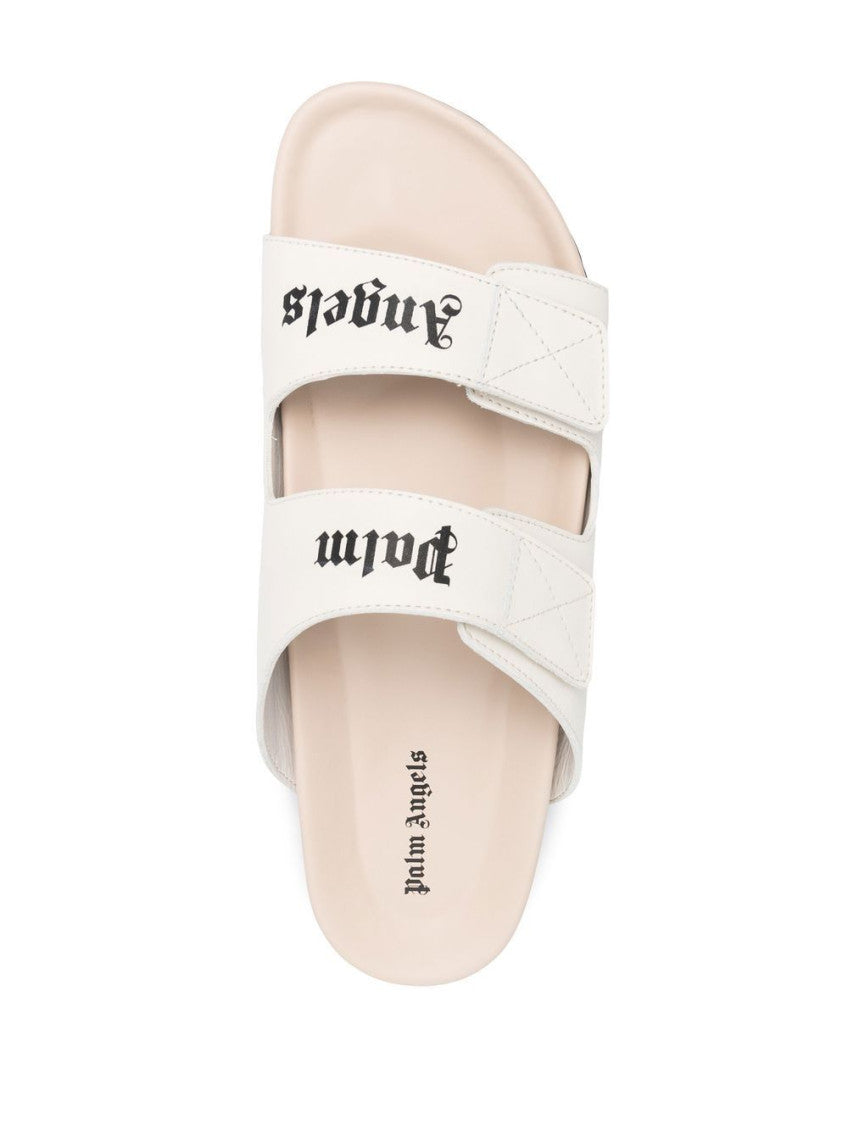 White Logo Sandals 4