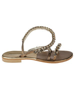 Golden Jewel Leather Sandals 1