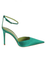 Green Satin Pumps 1