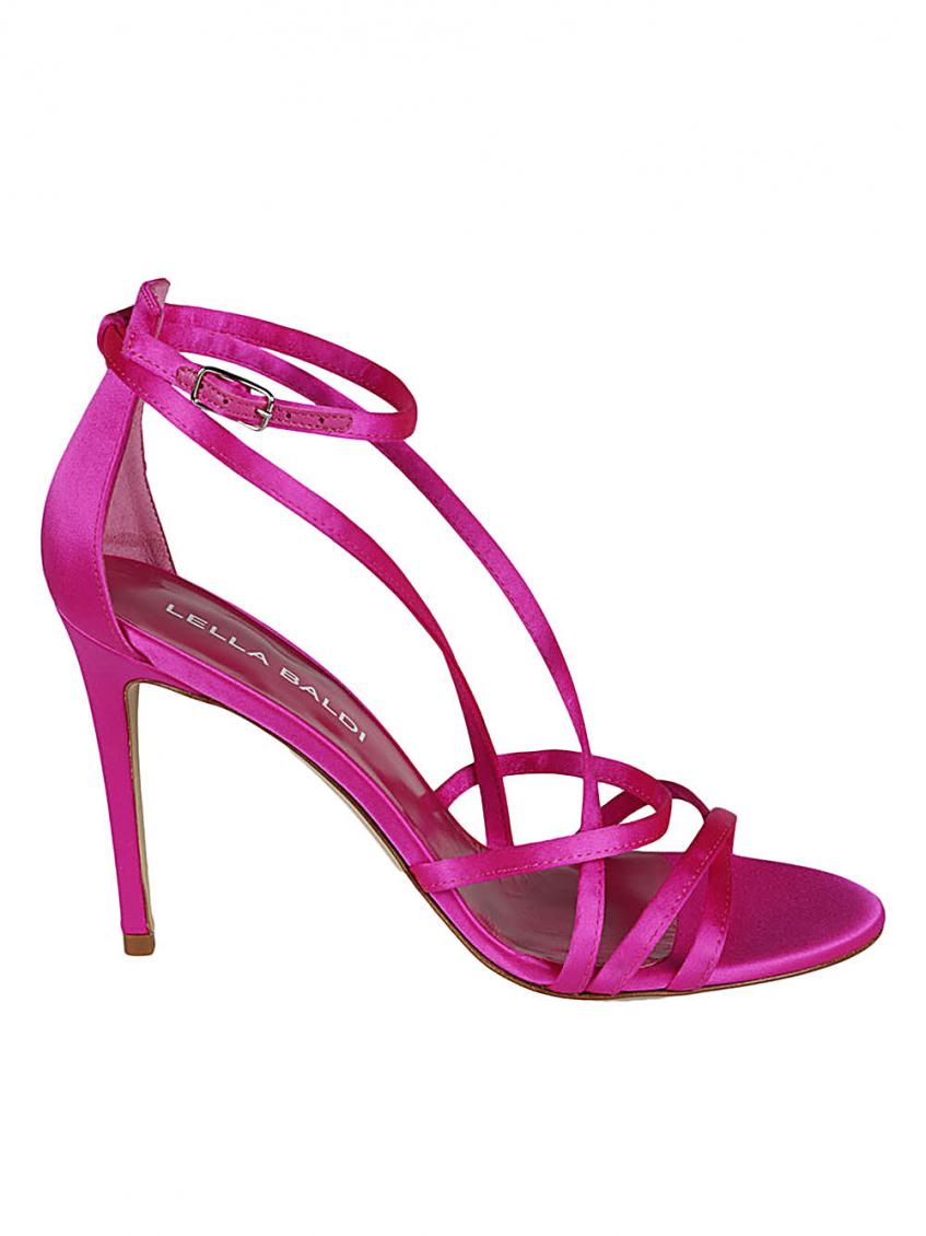 Fuchsia Fuchsia Satin Sandals 2