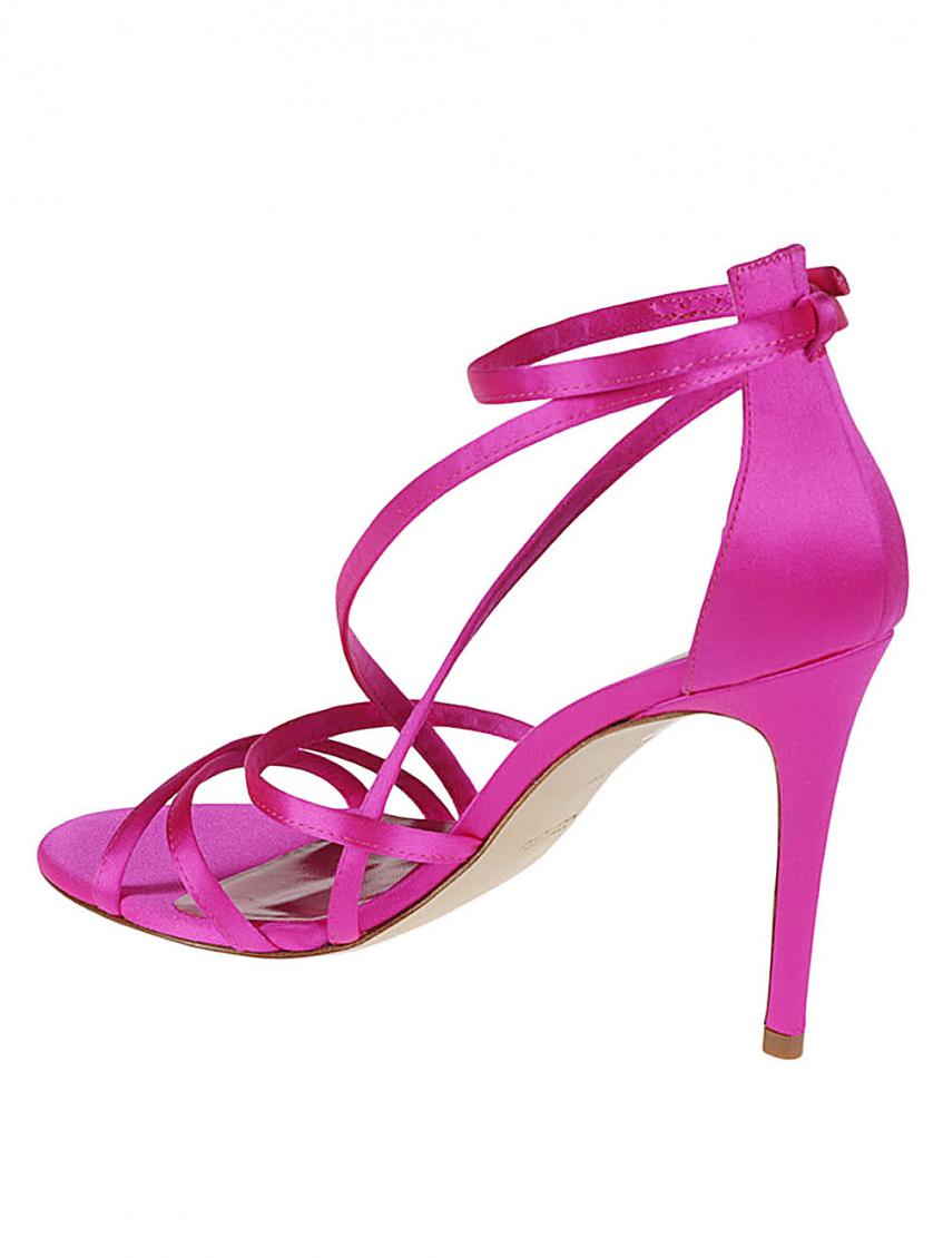 Fuchsia Fuchsia Satin Sandals 3