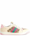 Pink Pink Lace Up Sneakers 1