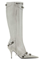 White Leather Boots 1