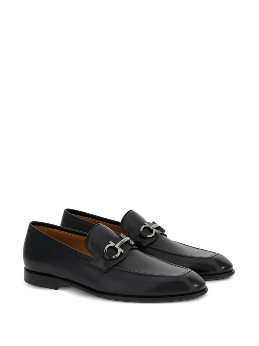 Black Black Penny Leather Loafers 1