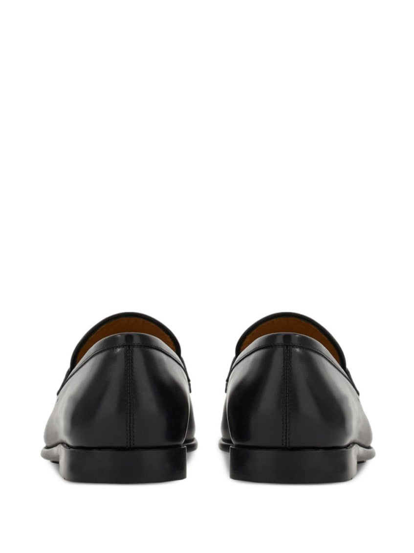 Black Black Penny Leather Loafers 4
