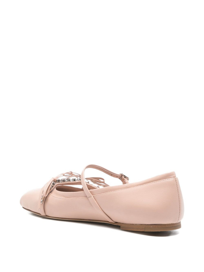 Pink Leather Ballet Flats 4
