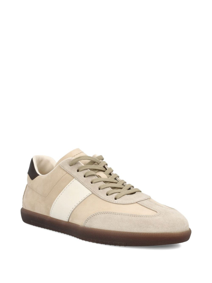 Beige Leather Sneakers 4