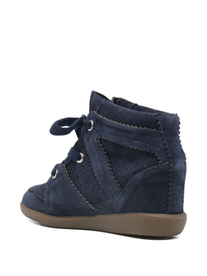 Navy Blue Lace-up Sneakers 2