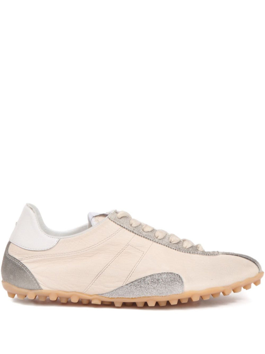 Beige Lace-up Sneakers 1