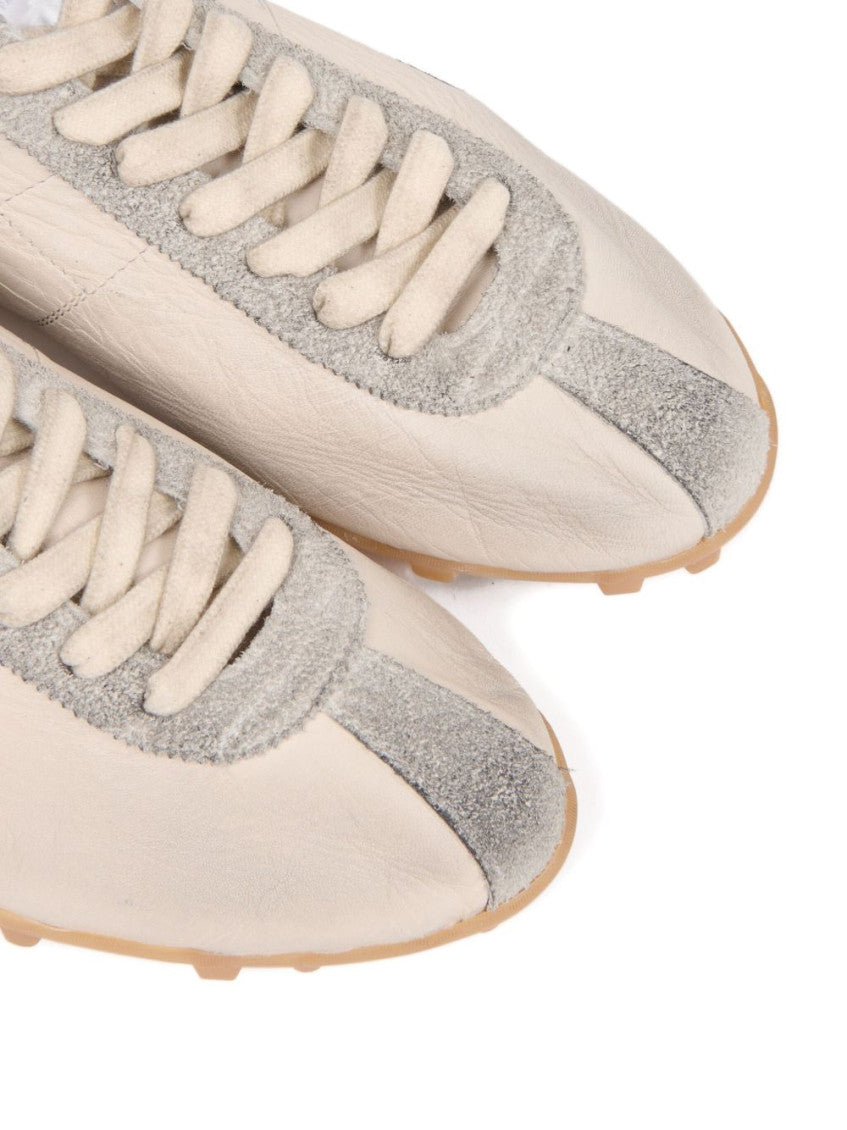 Beige Lace-up Sneakers 4
