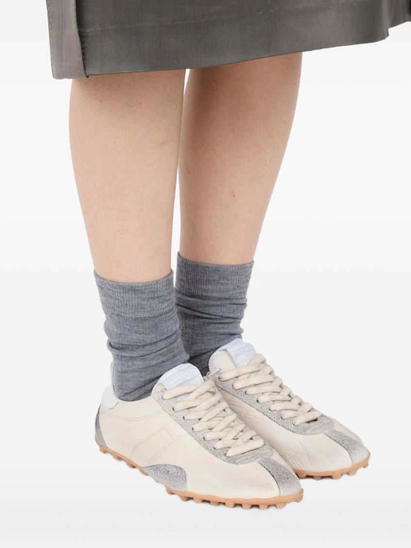 Beige Lace-up Sneakers 5
