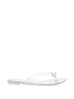 White Glitter Sandals 1