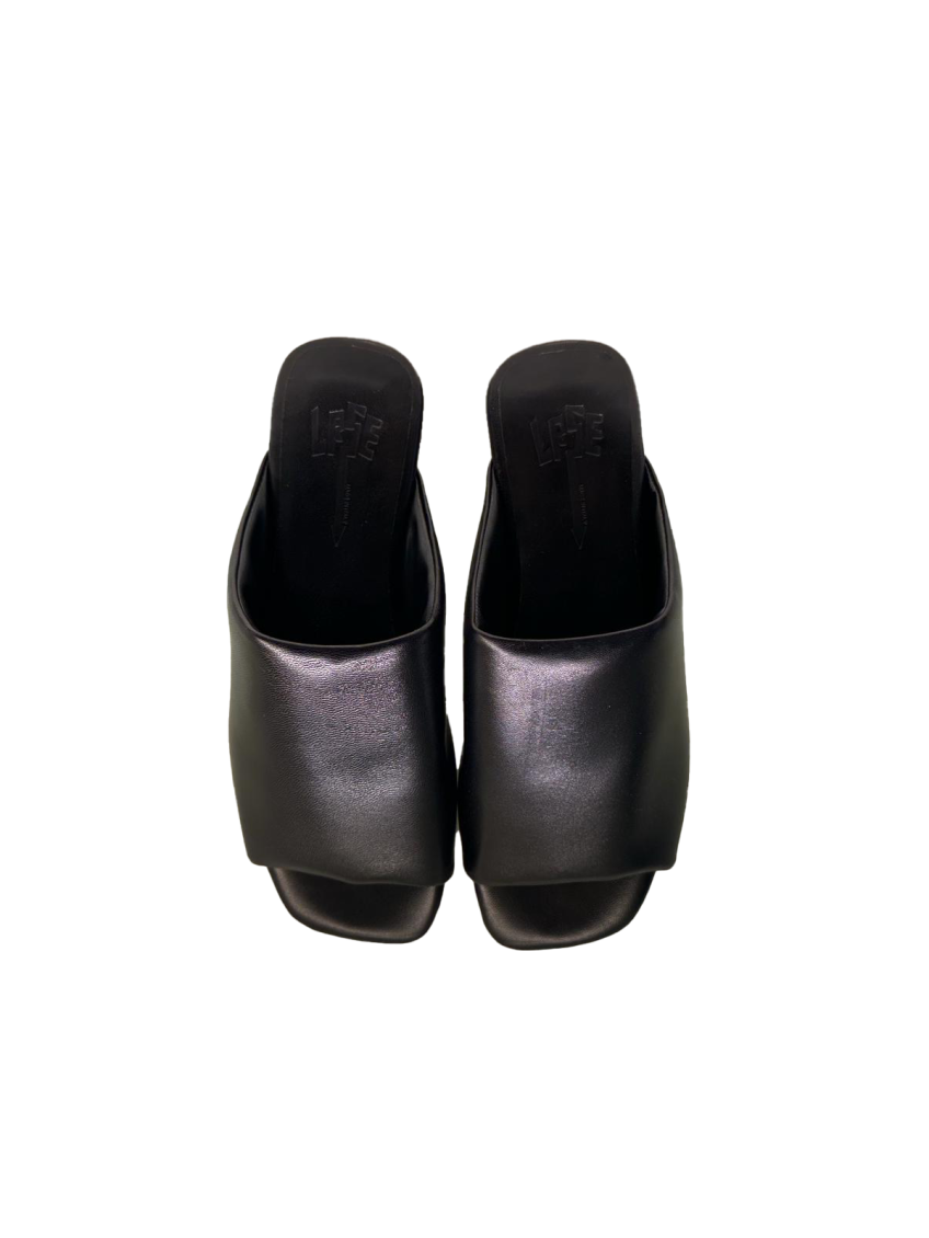 Black Slip On Slides 3