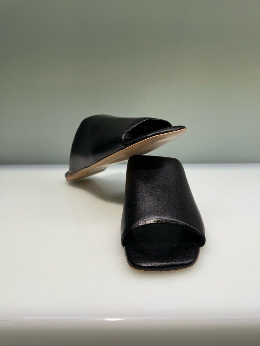 Black Slip On Slides 5