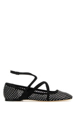 Black Rhinestone Ballet Flats 1