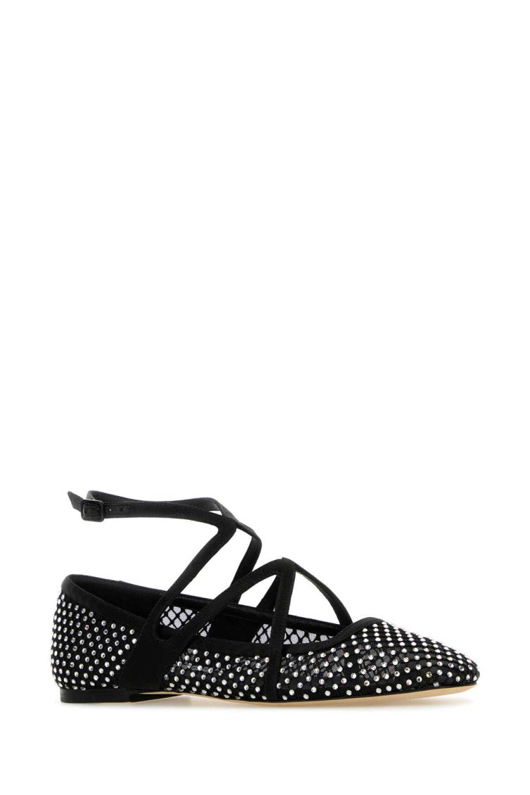 Black Rhinestone Ballet Flats 2