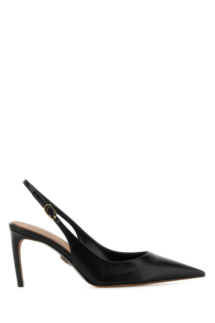 Black Leather Pumps 1