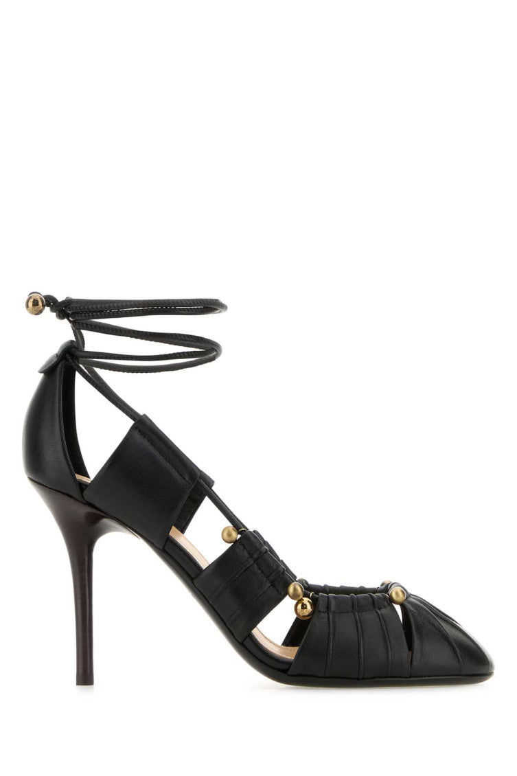 Black Leather Pumps 1