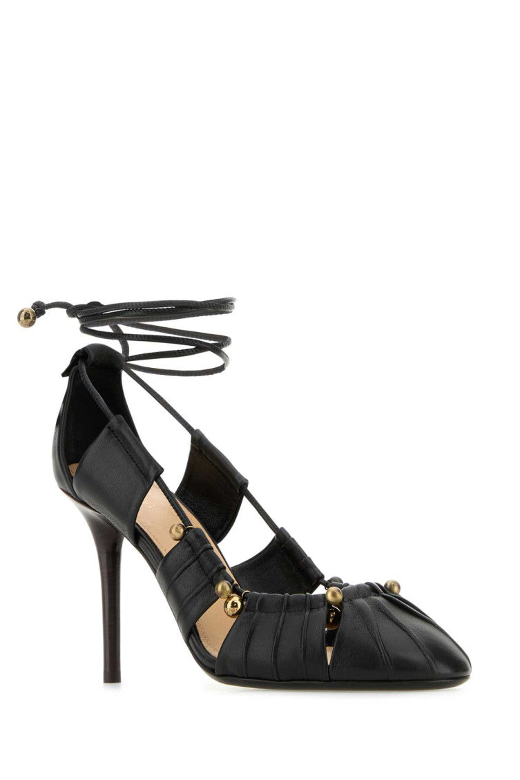Black Leather Pumps 2