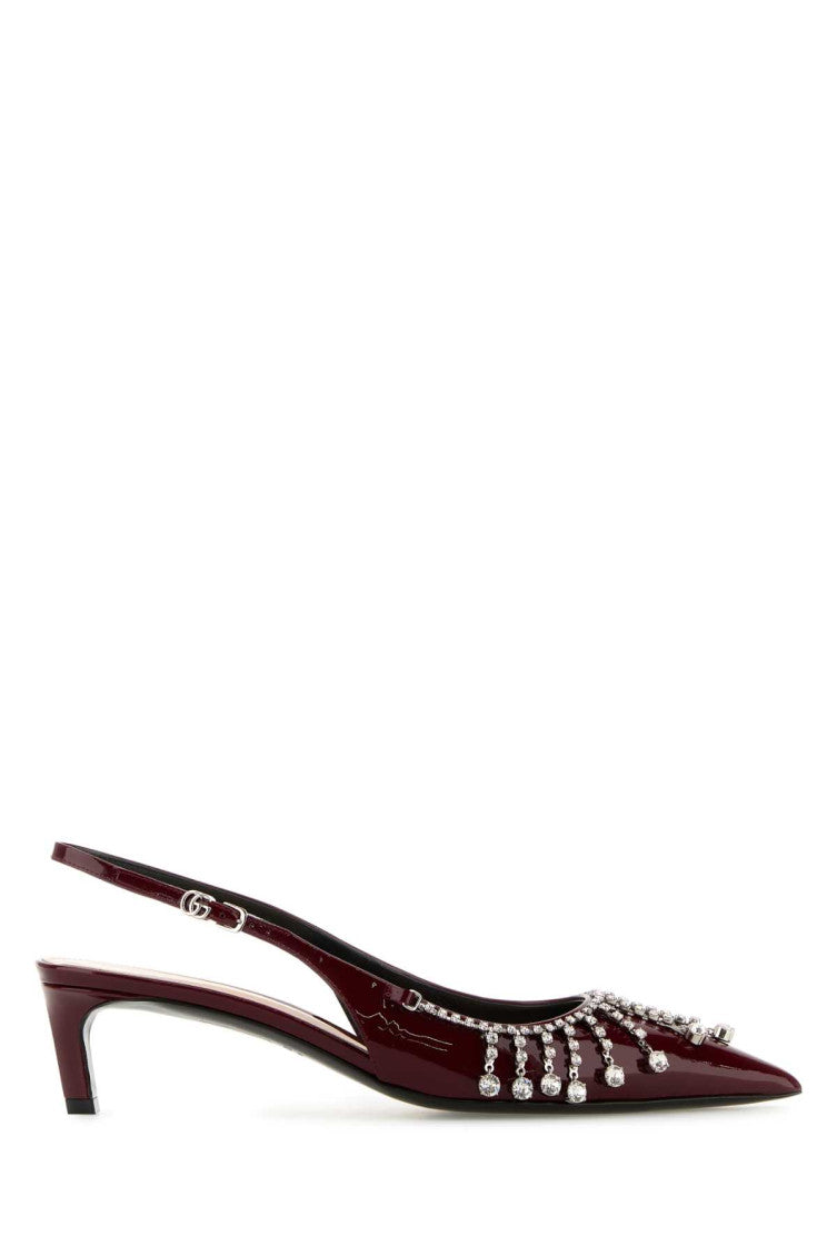 Maroon Leather Pumps 1