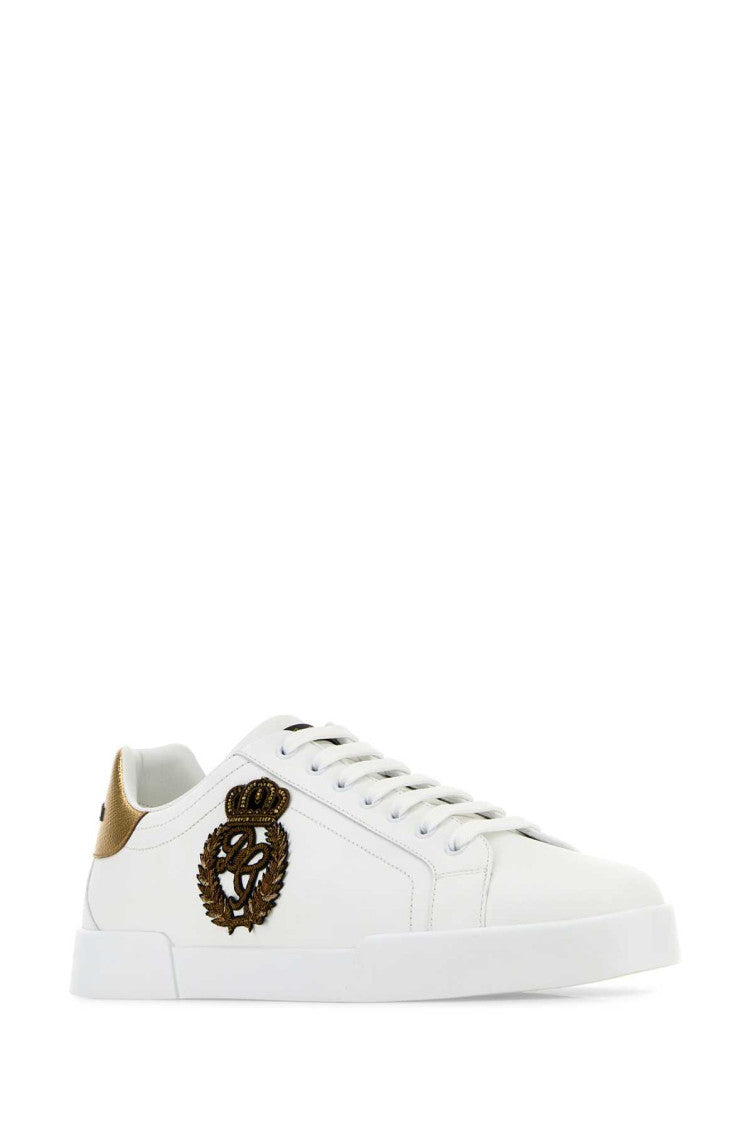 White Lace-Up Sneakers 2