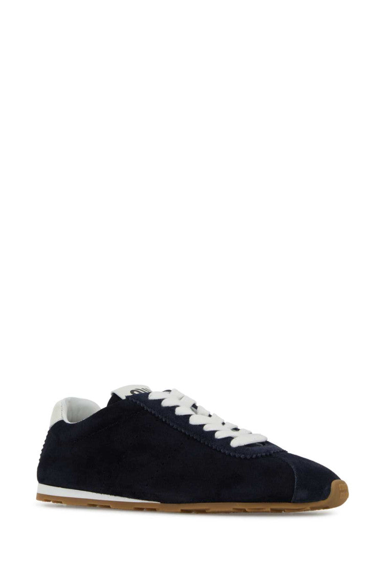 Navy Blue Lace Up Sneakers 2