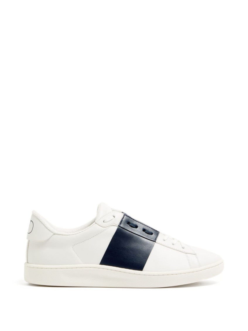 White Color Block Sneakers 1
