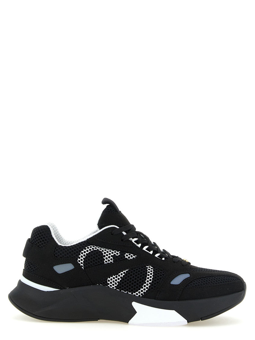 BlackWhite Logo Sneakers 1